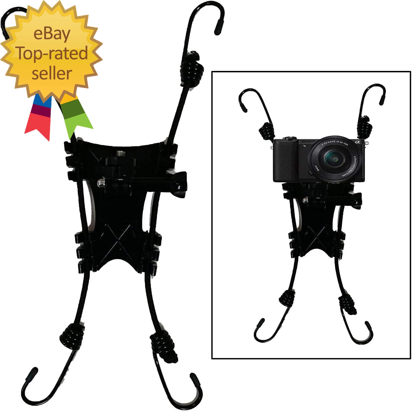 Fence Mount Holder for Cameras and Smartphones - Black