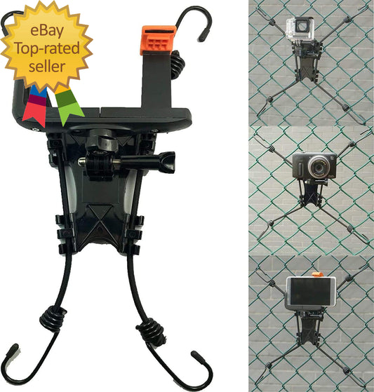 Fence Mount Holder for Cameras and Smartphones - Black