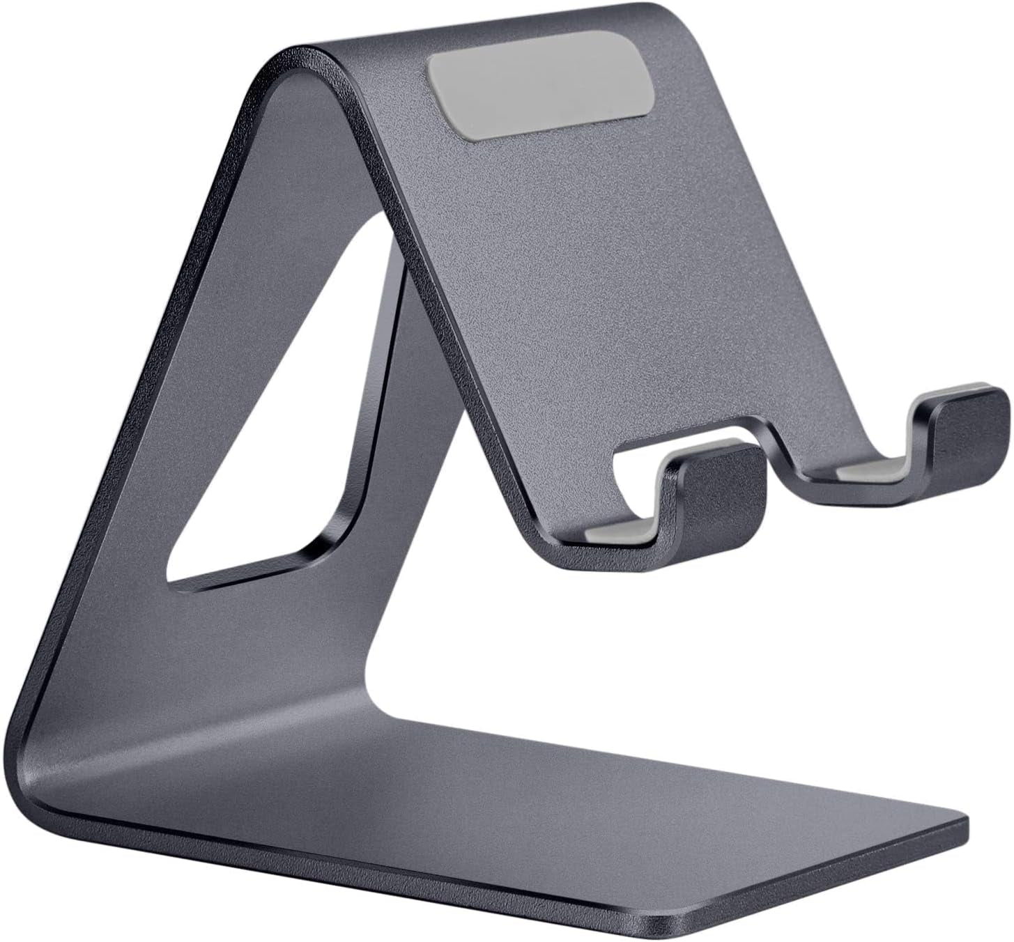 Cell Phone Stand Desk Phone Holder - Aluminum Mobile Phone Cradle Dock for Iphone 13 12 Pro 11 X Xs Max 8 7 6 6S plus SE 5 Samsung All Smart Phones (Dark Gray)