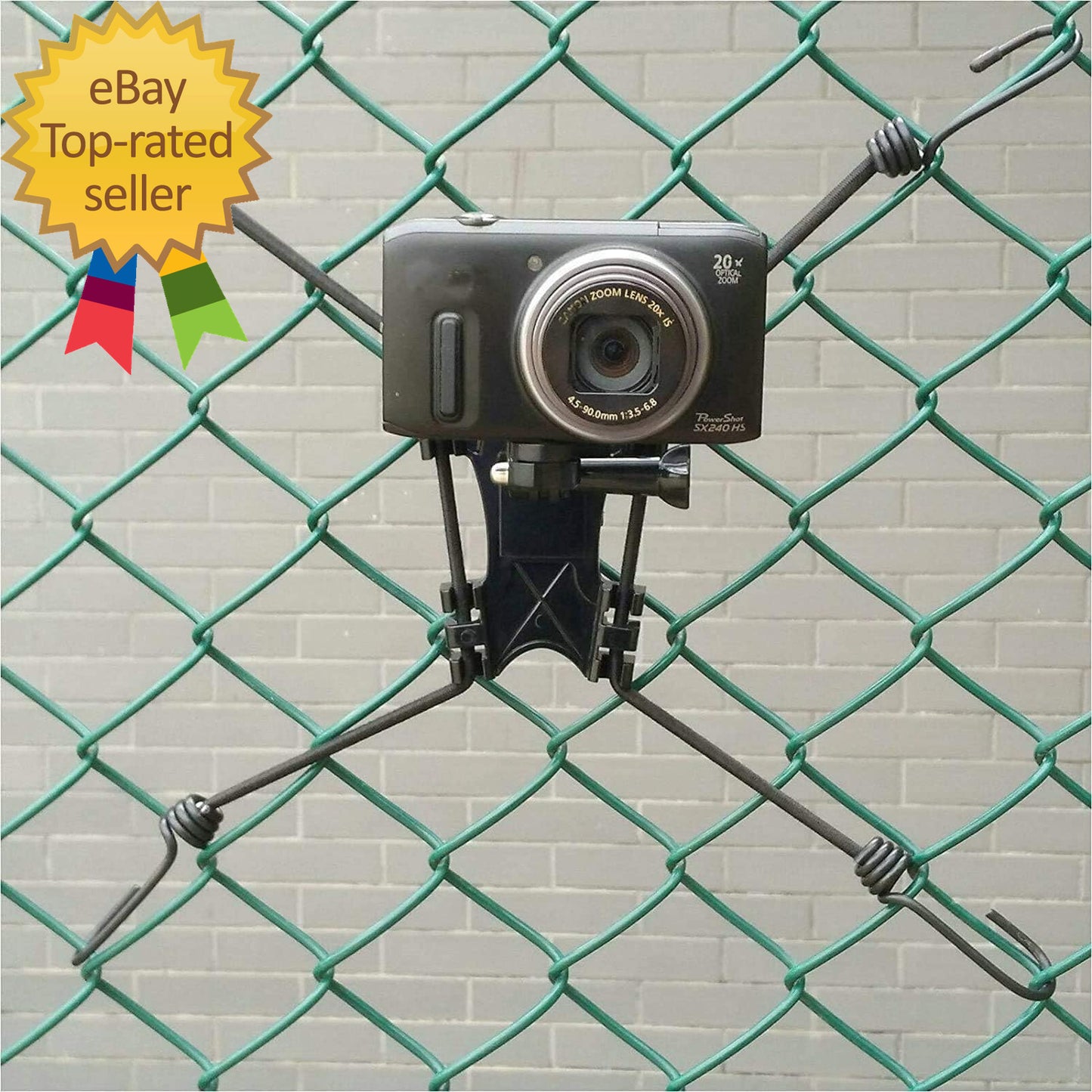 Fence Mount Holder for Cameras and Smartphones - Black