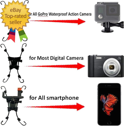 Fence Mount Holder for Cameras and Smartphones - Black